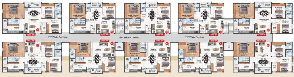 Floor Plan of KVSS Tulasi Vanam in Medachal, Hyderabad - Image 397335