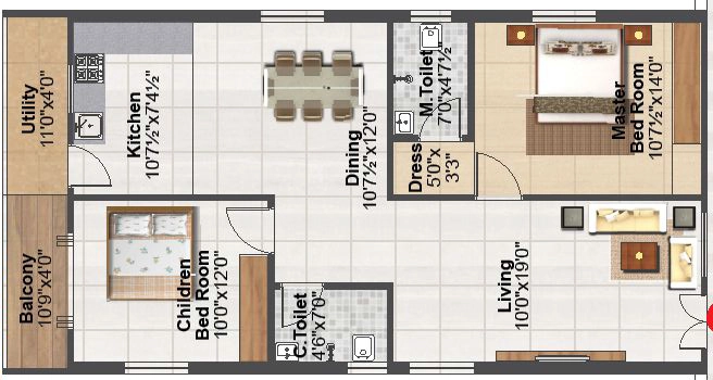 2 BHK Flat in Vuppala Sai Sannidhi 2 in Meerpet, Hyderabad - Image 915577