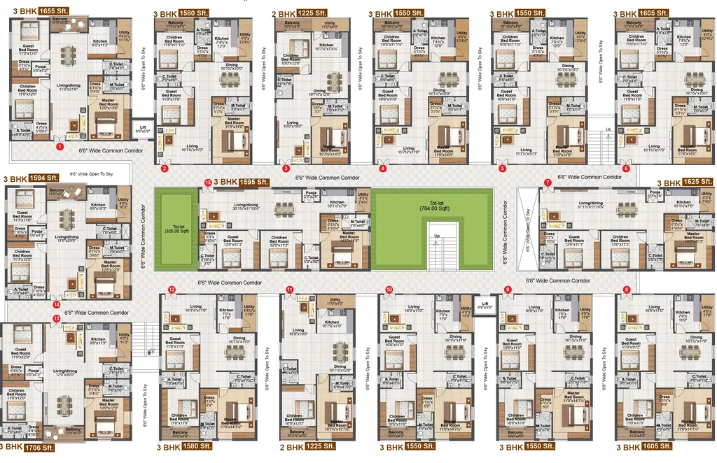 Floor Plan of Vuppala Sai Sannidhi 2 in Meerpet, Hyderabad - Image 397421