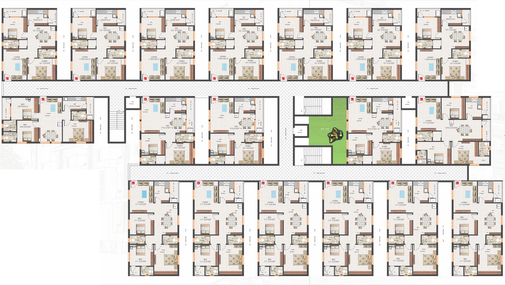 Floor Plan of SVS Avaasa in Chandanagar, Hyderabad - Image 397506
