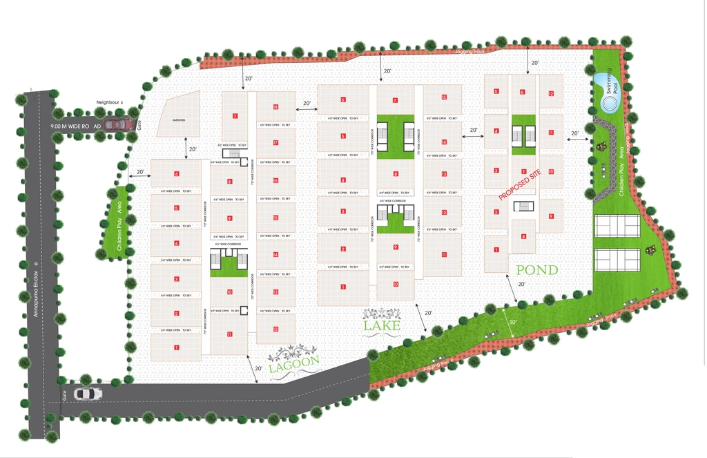 Master Plan of SVS Avaasa in Chandanagar, Hyderabad - Image 397505