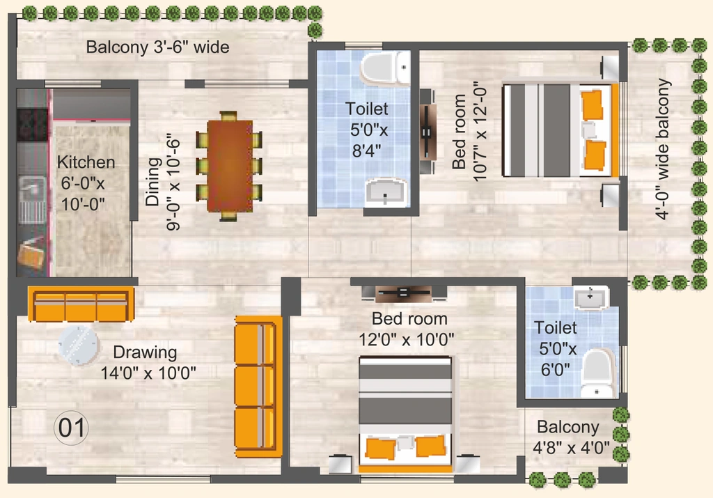 2 BHK Flat in Vibhash Sumangal Galaxy in Bhogipur, Patna - Image 921214