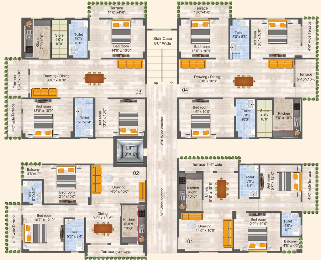 Floor Plan of Vibhash Sumangal Galaxy in Bhogipur, Patna - Image 410247