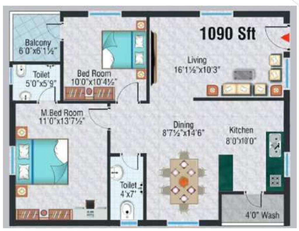 2 BHK Flat in Teramor Sthira in Shamirpet, Hyderabad - Image 915545