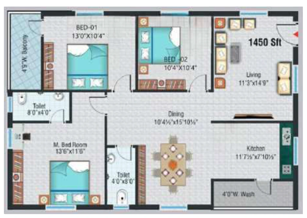 3 BHK Flat in Teramor Sthira in Shamirpet, Hyderabad - Image 915546