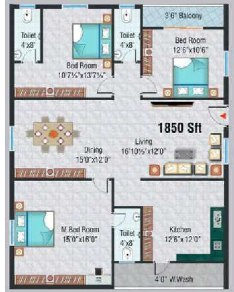 3 BHK Flat in Teramor Sthira in Shamirpet, Hyderabad - Image 915551