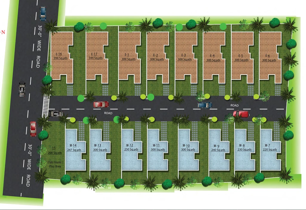 Master Plan of Veerabhadra Green Space Fortview Villas in Puppalaguda, Hyderabad - Image 397405