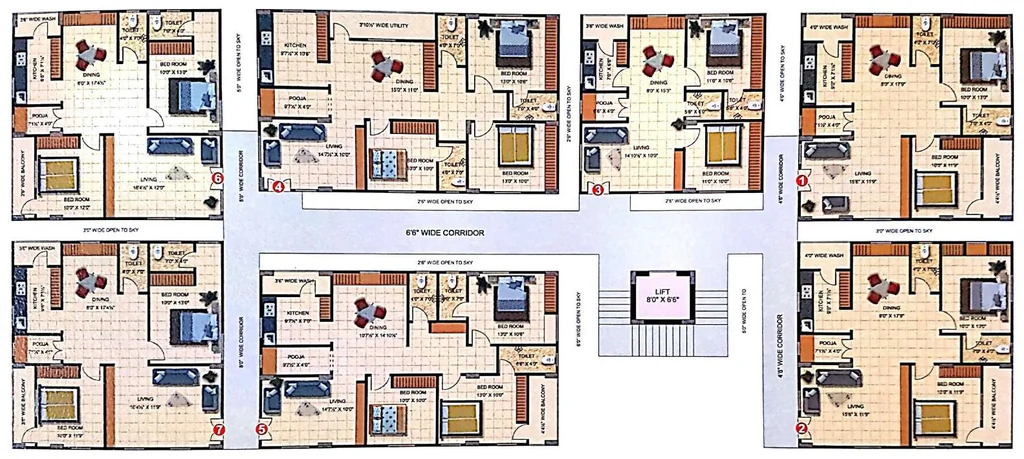 Floor Plan of Yogitha Tulasivanam in Nizampet, Hyderabad - Image 397320