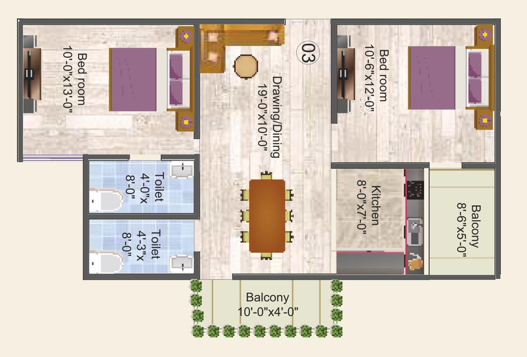 2 BHK Flat in Vibhash Param Anand Residency in Ektapuram, Patna - Image 916073