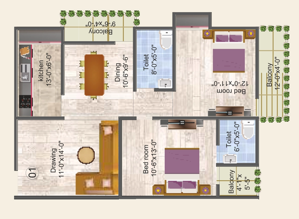 2 BHK Flat in Vibhash Param Anand Residency in Ektapuram, Patna - Image 916074