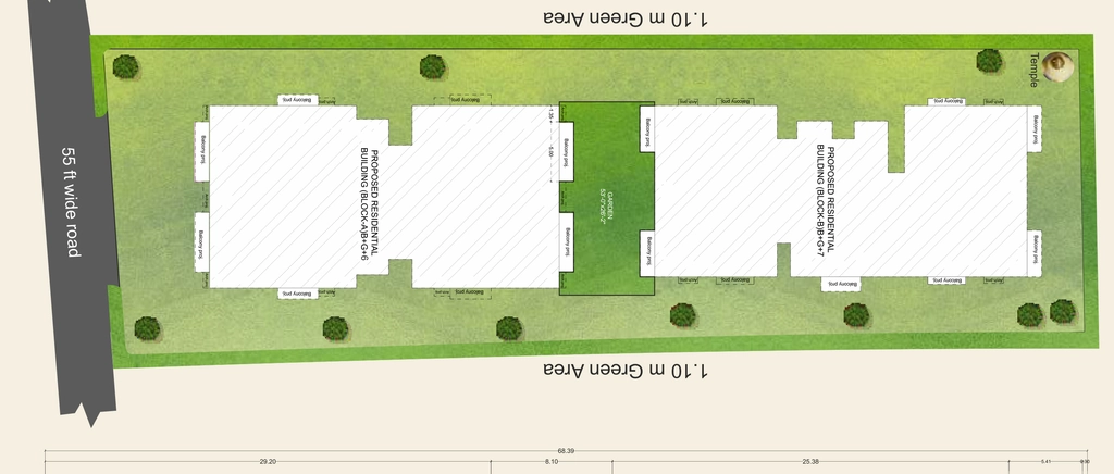 Master Plan of Vibhash Param Anand Residency in Ektapuram, Patna - Image 398486