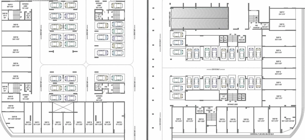 Floor Plan of Commercial Atharva Sapphire in Wardha Road, Nagpur - Image 397756