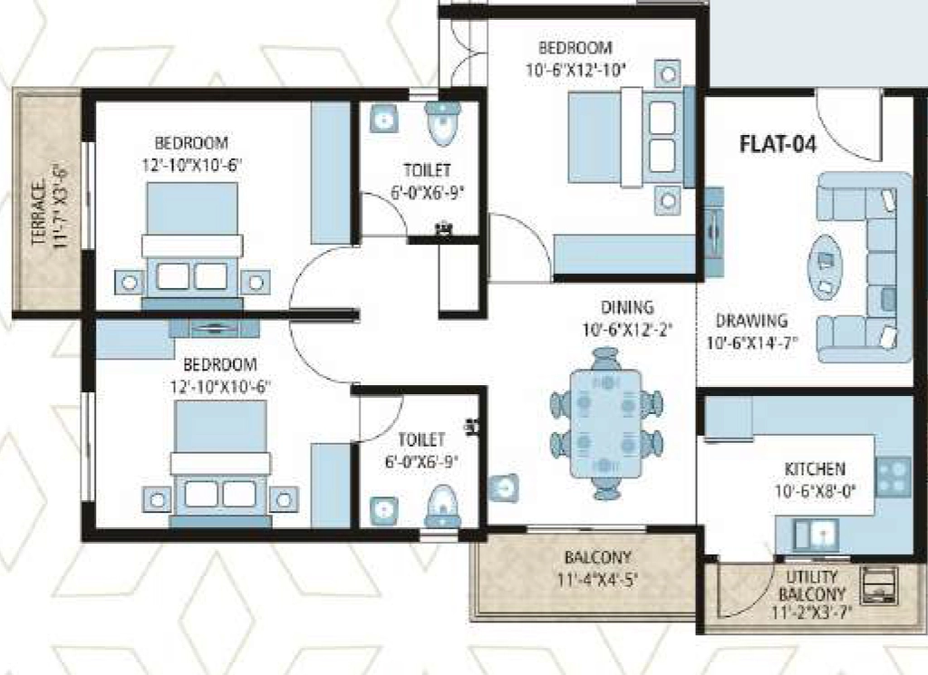 3 BHK Flat in Omm Shyam Shanti Estates in Ranipur, Patna - Image 915979