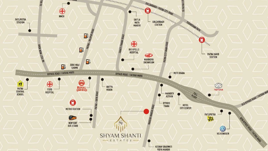 Location of Omm Shyam Shanti Estates - Image 398285