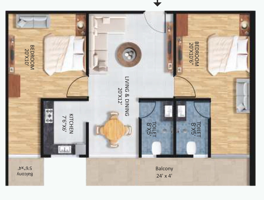 2 BHK Flat in Maa Farmview Heights in Paijawa, Patna - Image 915930