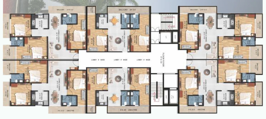 Floor Plan of Maa Farmview Heights in Paijawa, Patna - Image 398176