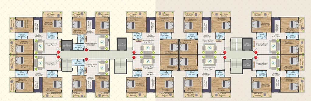 Floor Plan of Saeban KM Greens in Parsa Bazaar, Patna - Image 398747