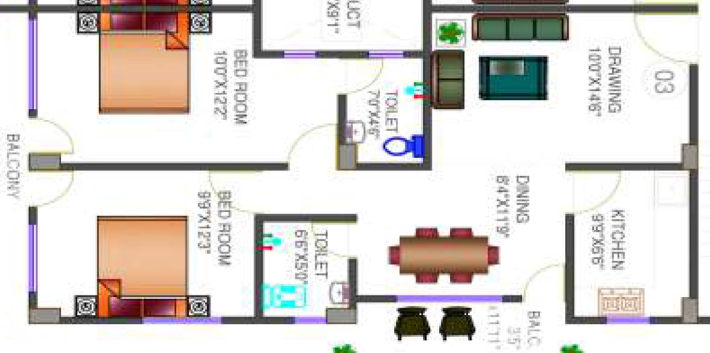 2 BHK Flat in Mangalam Om Mangalam in Jaganpura, Patna - Image 915969
