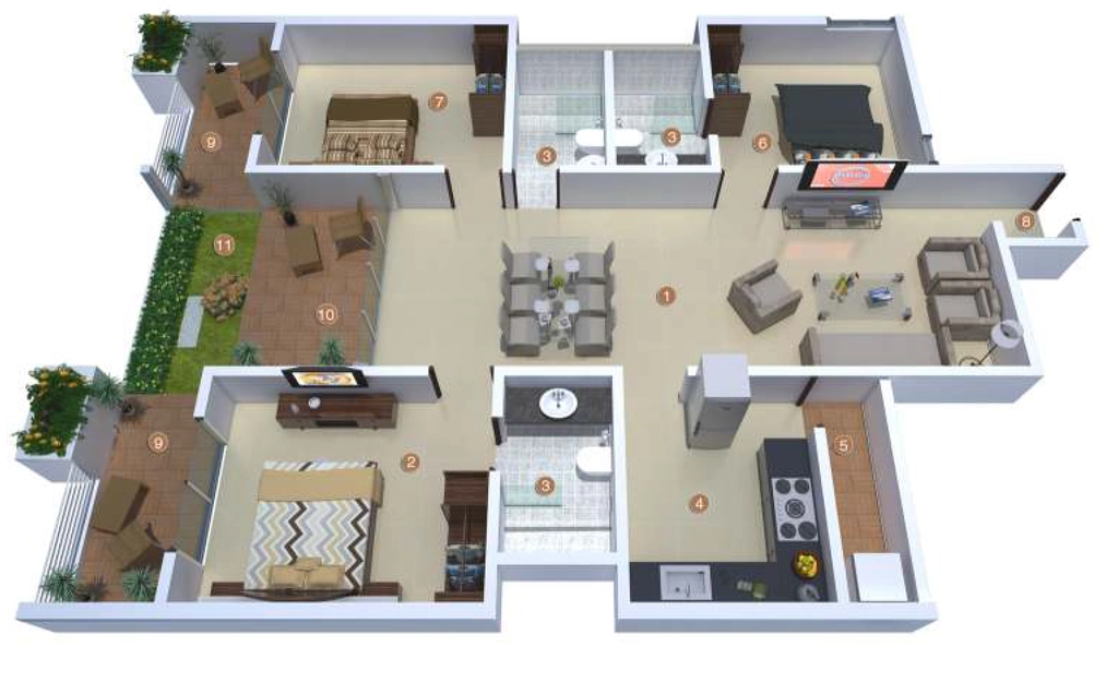3 BHK Flat in Samruddhi Rhythm in Visthar, Bangalore - Image 915659