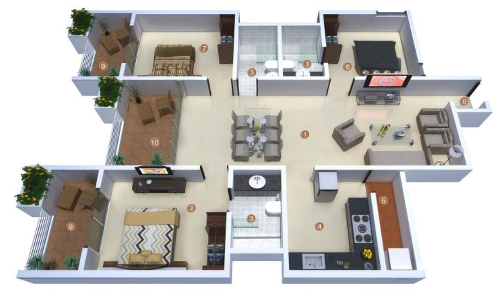3 BHK Flat in Samruddhi Rhythm in Visthar, Bangalore - Image 915660
