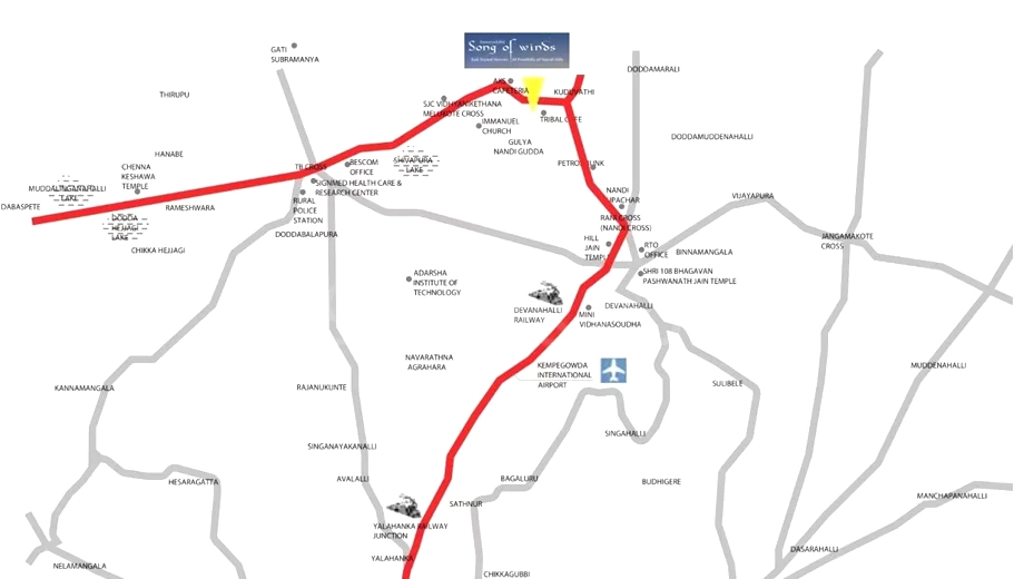 Location of Samruddhi Song Of Winds in Nandi Hills, Bangalore - Image 397732