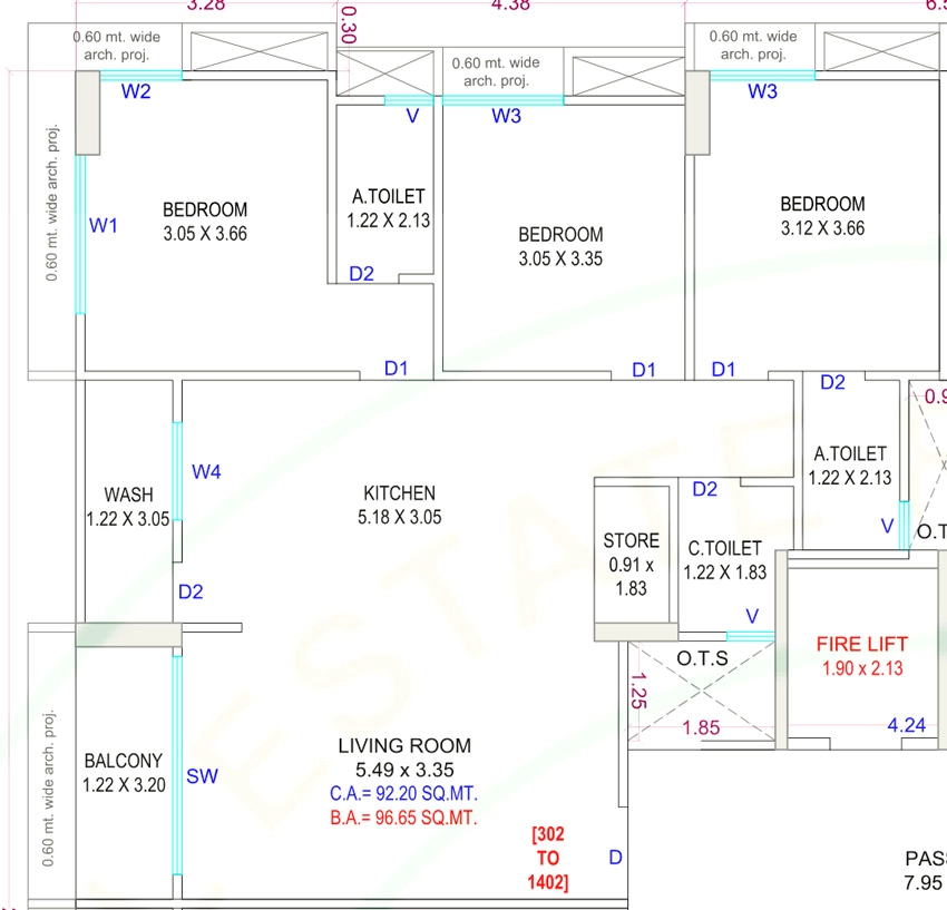 3 BHK Flat in Amar Laxmi Narayan in Khadsad, Surat - Image 915730