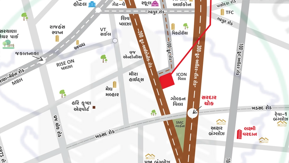 Location of Amar Laxmi Narayan in Khadsad, Surat - Image 397795
