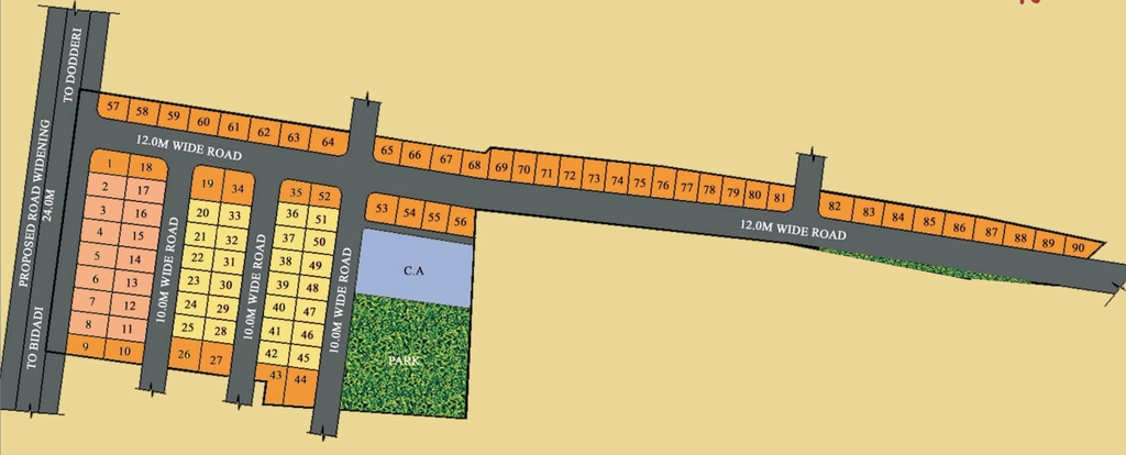 Master Plan of Armanza Enclave in Dodderi, Bangalore - Image 397800