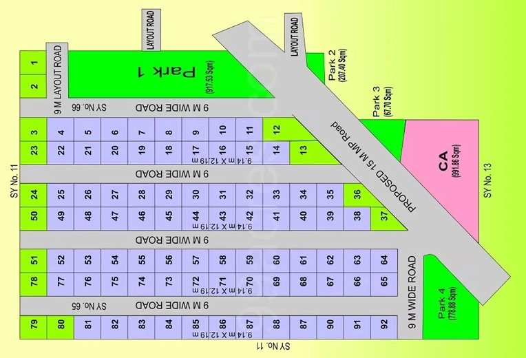 Master Plan of Enrich Nandi Park in Doddaballapur Road, Bangalore - Image 397807