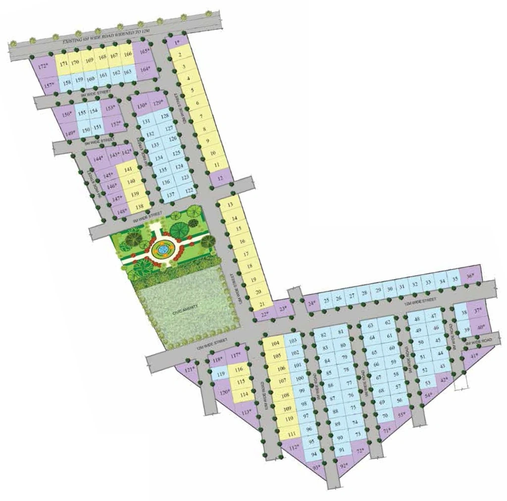 Master Plan of Svamitva Sonata City in Chikkaballapur, Bangalore - Image 398075