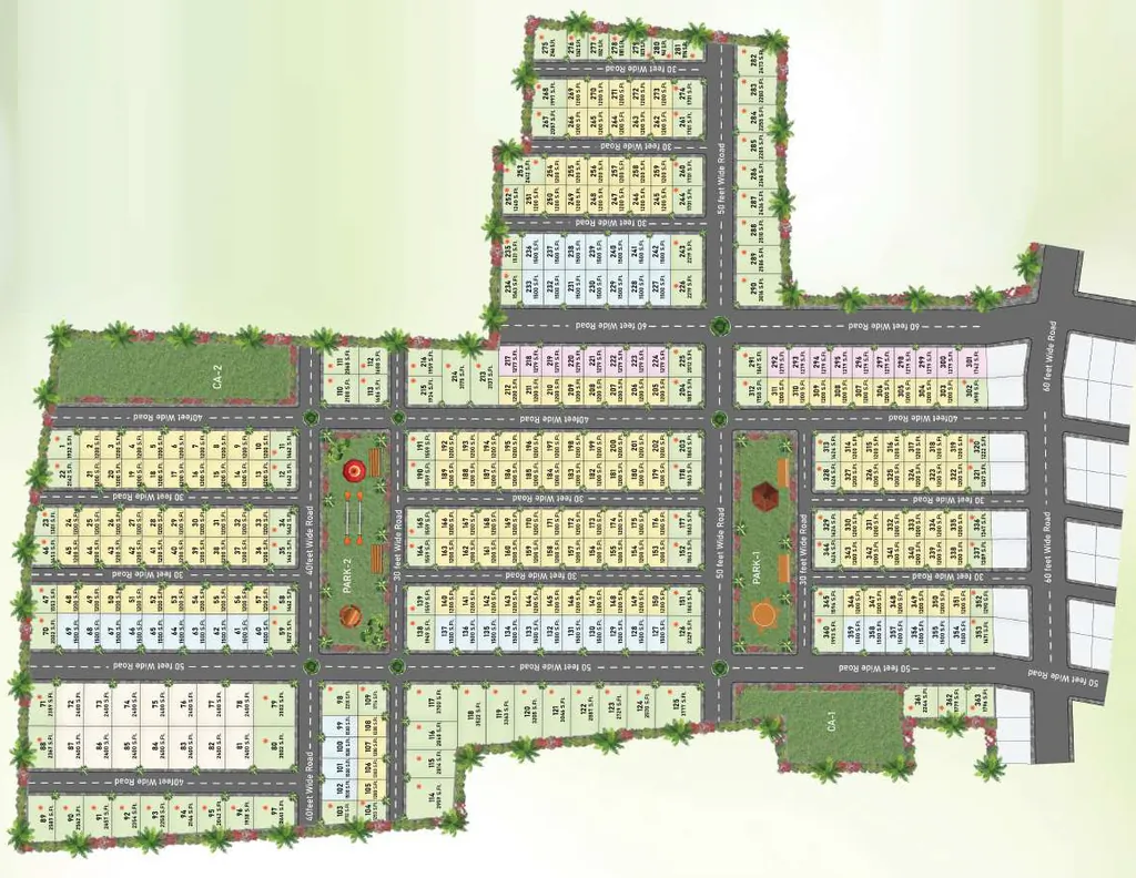 Master Plan of Saroj Whispering Winds Brisa in Hosahalli, Bangalore - Image 397863