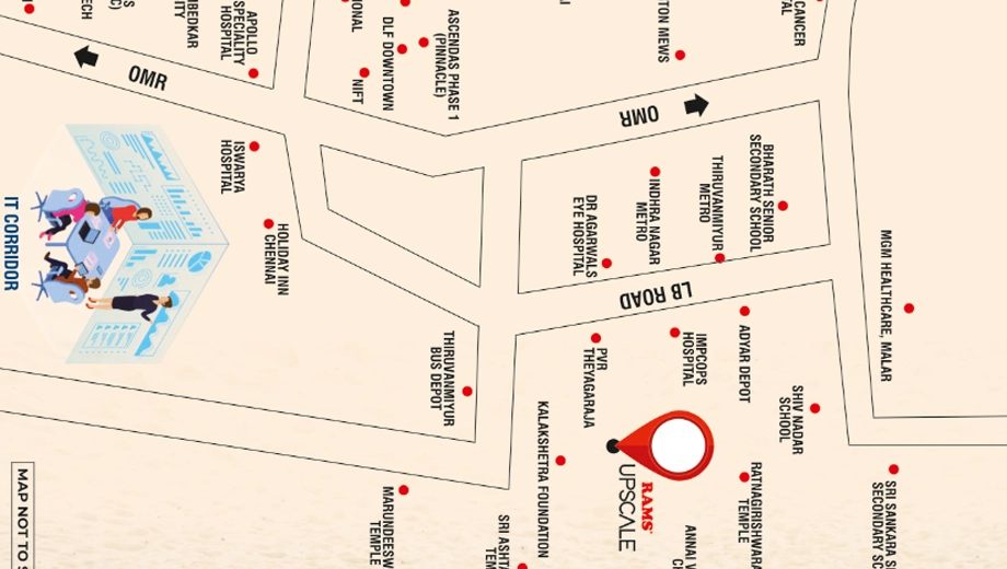 Location of Rams Upscale in Thiruvanmiyur, Chennai - Image 397944