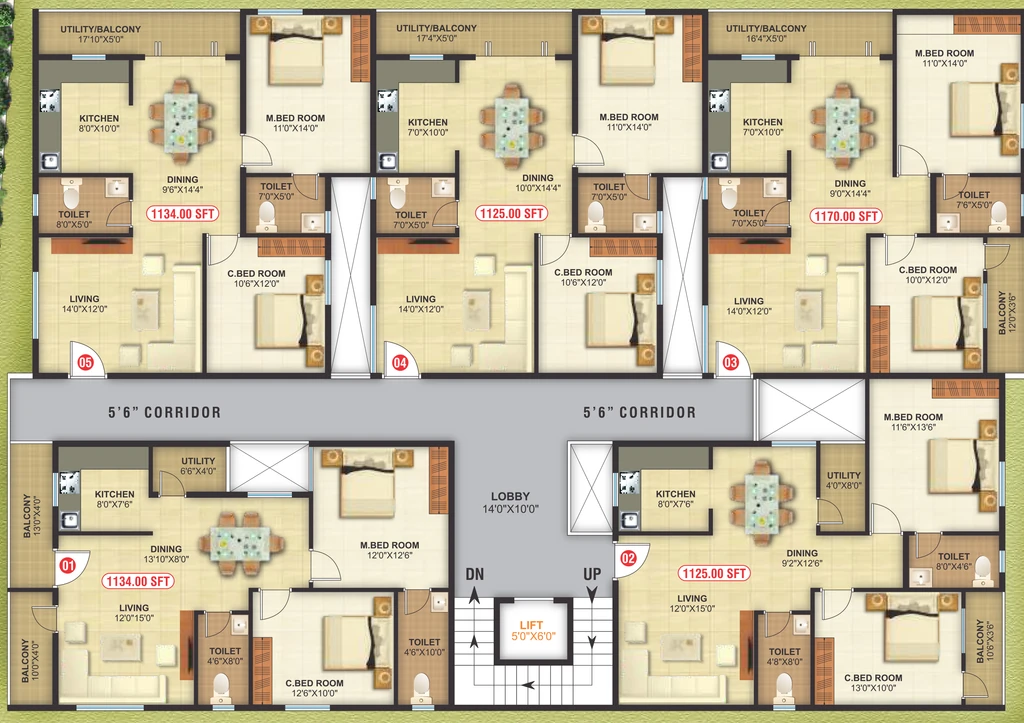 Floor Plan of KVG Silver in Old Madras Road, Bangalore - Image 397987