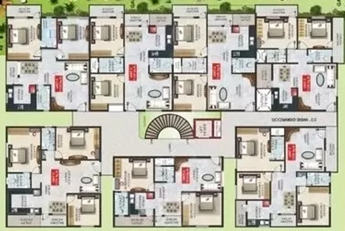 Floor Plan of SGS Highland in Rajarajeshwari Nagar, Bangalore - Image 397996