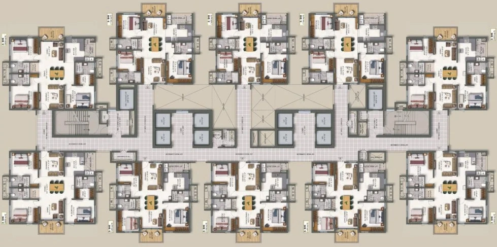 Floor Plan of Team4 Aria in Miyapur, Hyderabad - Image 398034