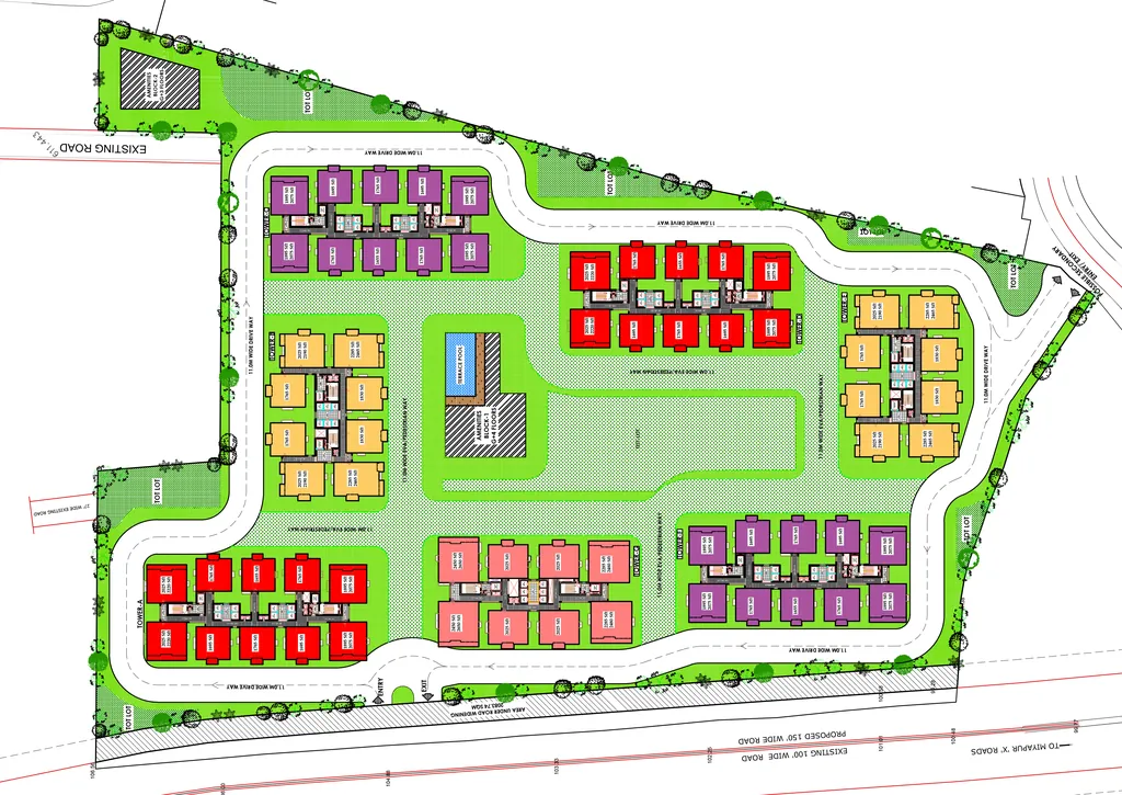 Master Plan of Team4 Aria in Miyapur, Hyderabad - Image 398035
