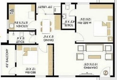 2 BHK Flat in A R Ashaya Apartments in Richards Town, Bangalore - Image 915870