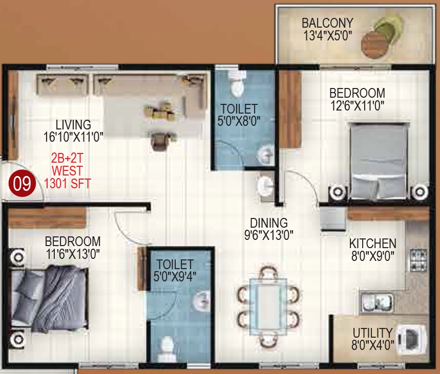 2 BHK Flat in Sapthagiri Sky Garden in Old Madras Road, Bangalore - Image 915911