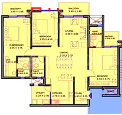 3 BHK Flat in Jain Heights Revanta in Yeshwanthpur, Bangalore - Image 915961