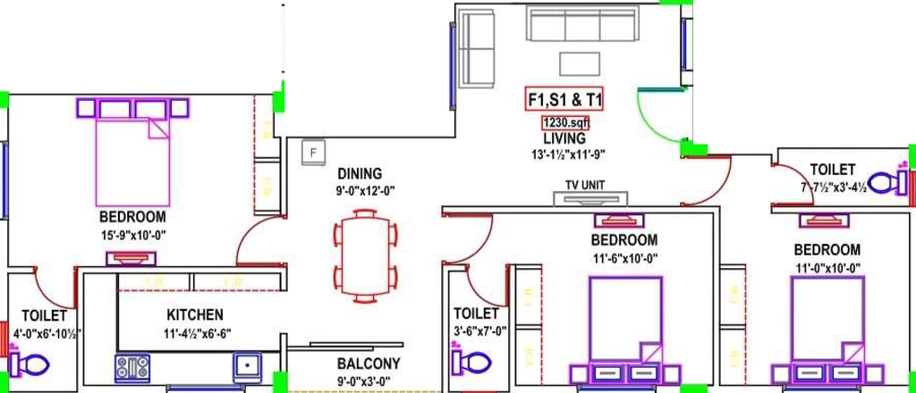 3 BHK Flat in SP Sri Devi Homes in Ambattur, Chennai - Image 915899