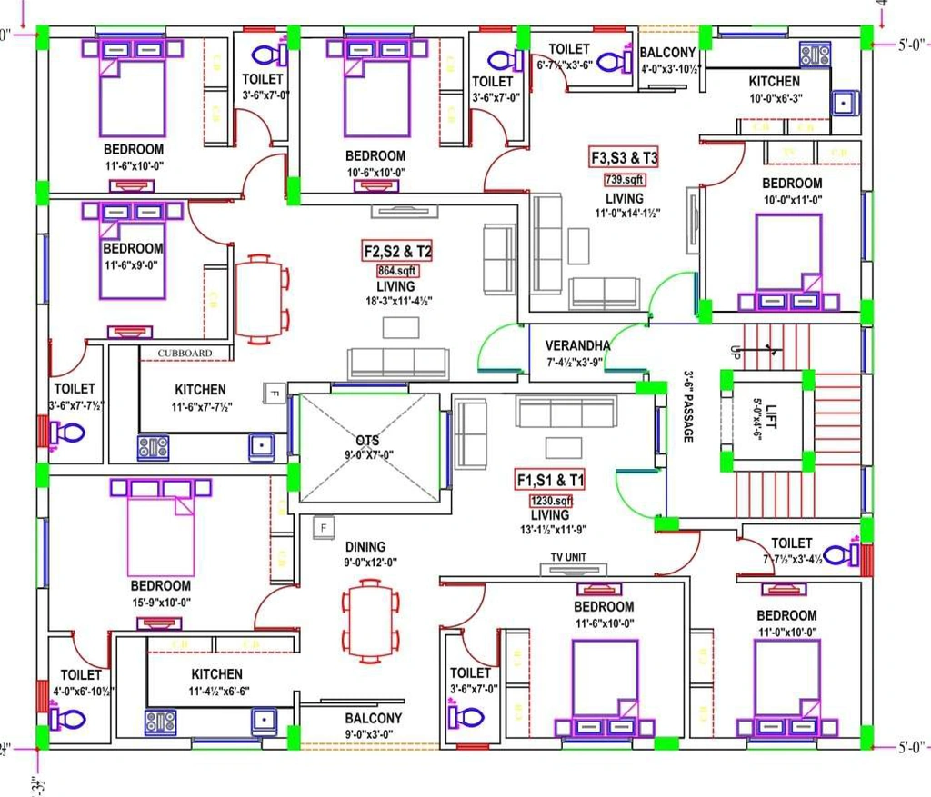 Floor Plan of SP Sri Devi Homes in Ambattur, Chennai - Image 398092