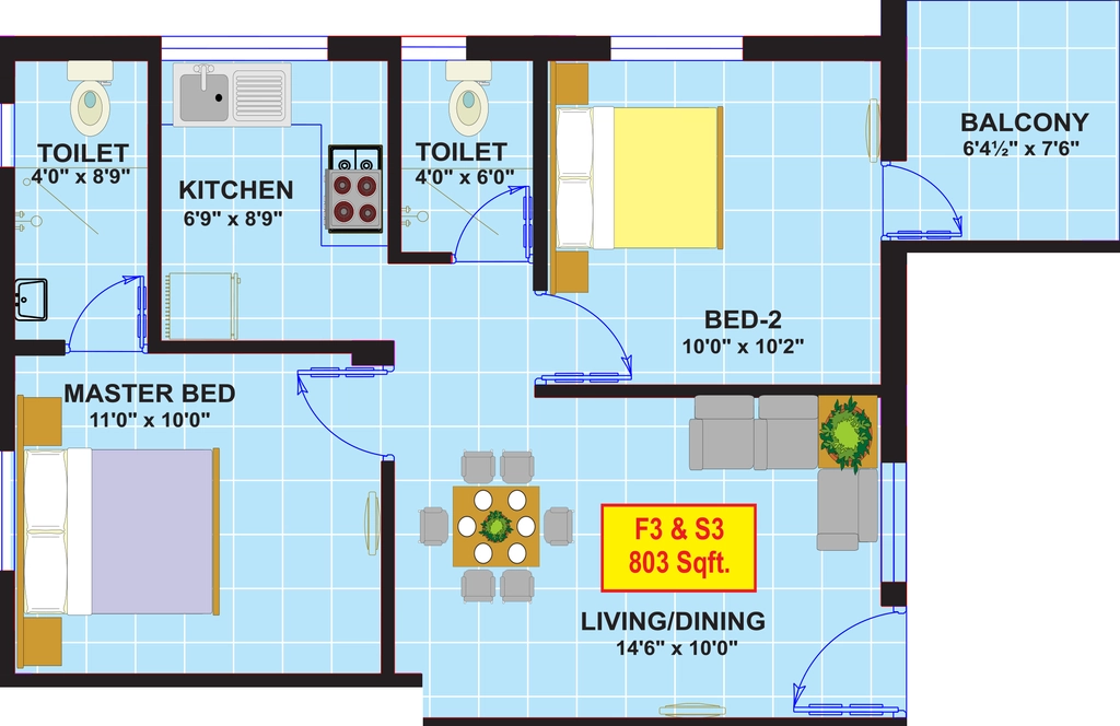 2 BHK Flat in MSP Emerald Park in Pallavaram, Chennai - Image 915916