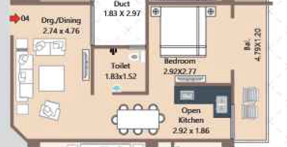 1 BHK Flat in Bigrahpuram BS Hitech Apartment in Kankarbagh, Patna - Image 915918