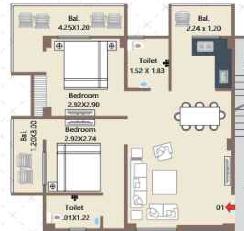 2 BHK Flat in Bigrahpuram BS Hitech Apartment in Kankarbagh, Patna - Image 915919