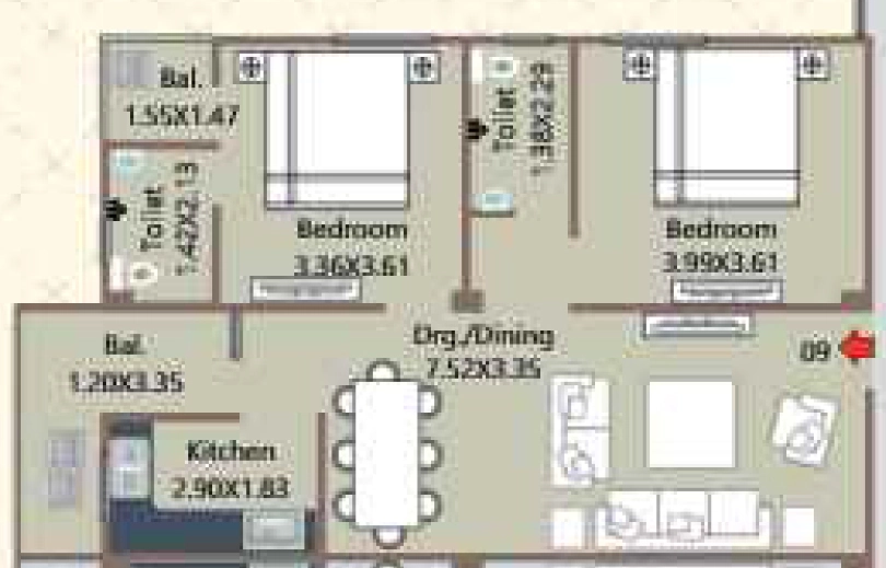 2 BHK Flat in Bigrahpuram BS Hitech Apartment in Kankarbagh, Patna - Image 915920