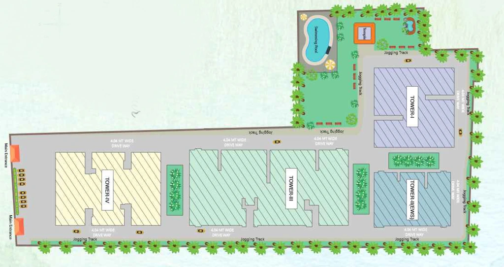 Master Plan of Bigrahpuram BS Hitech Apartment in Kankarbagh, Patna - Image 398141