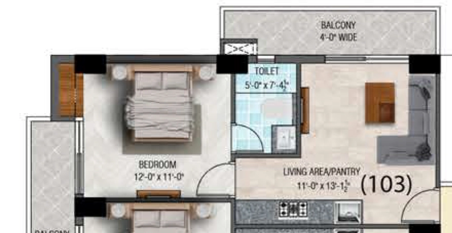1 RK Flat in Ambition Paradise in Rupaspur, Patna - Image 915942