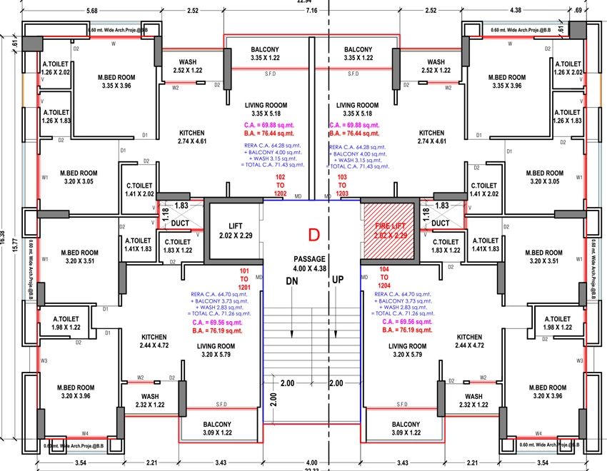 Floor Plan of Prayosha Classic in Dindoli, Surat - Image 399694