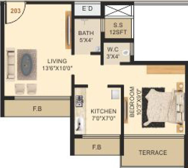 1 BHK Flat in Anant Corner in Dronagiri, Navi Mumbai - Image 915948