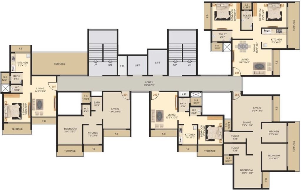 Floor Plan of Anant Corner in Dronagiri, Navi Mumbai - Image 398212